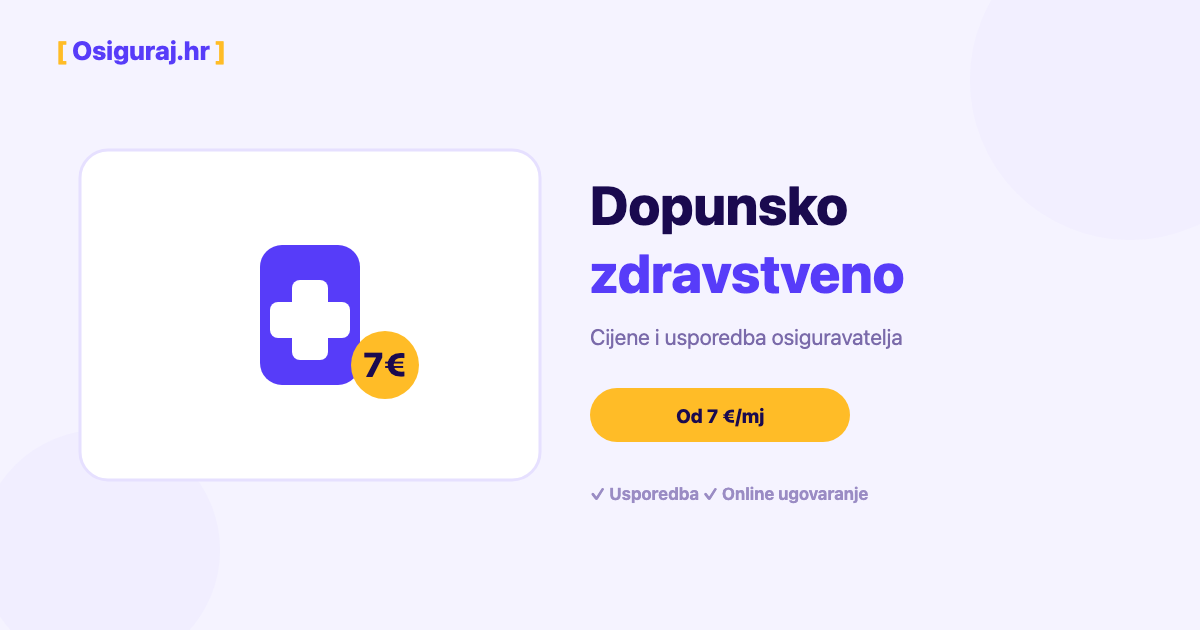 Dopunsko zdravstveno osiguranje — cijena 2026