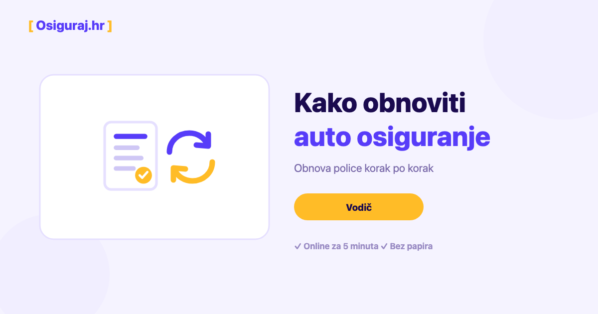 Kako obnoviti auto osiguranje u Hrvatskoj: 5 koraka
